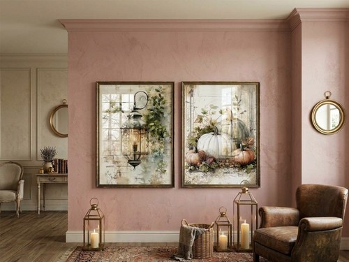 Poster autunno zucche shabby - 2,