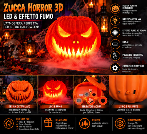 Zucca halloween decorazioni - halloween,