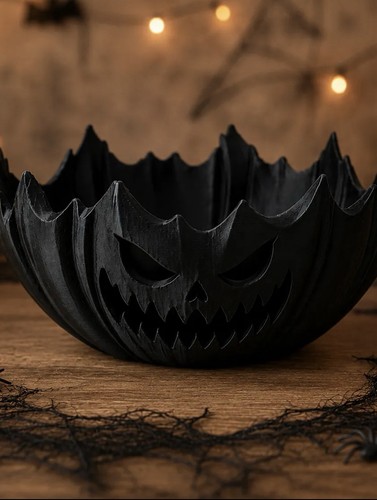 Ciotola halloween nera forma - nera,