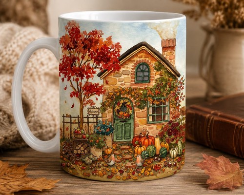 Tazza ceramica autunno - tazza, cottage