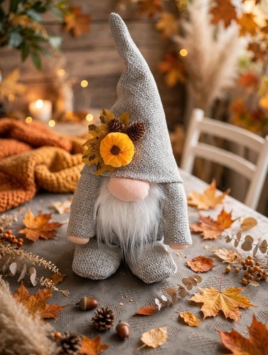 Gnomo decorativo autunno - , in